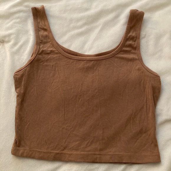 Shein Brown/Tan Ribbed Tank Top - Picture 2 of 5